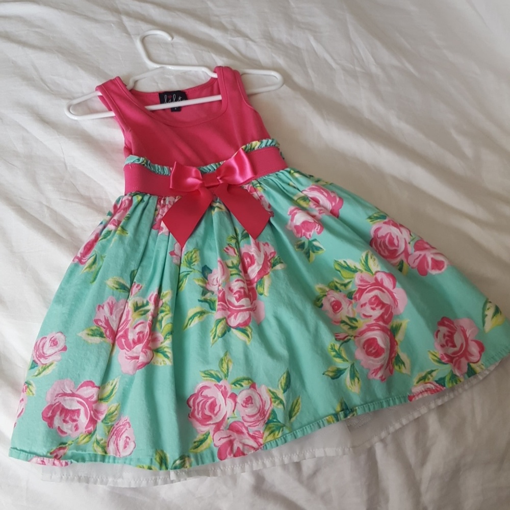Girls Lilt Pink Roses Dress